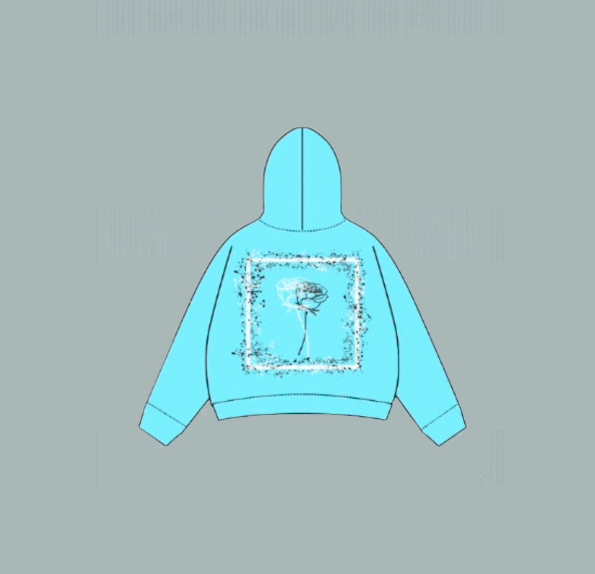 Men's Classic Roseae Hoodie - Light Blue