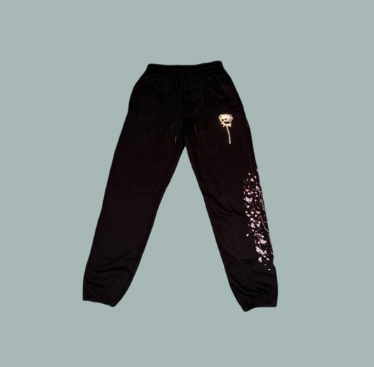 Men's Dove Splatter Joggers - Black