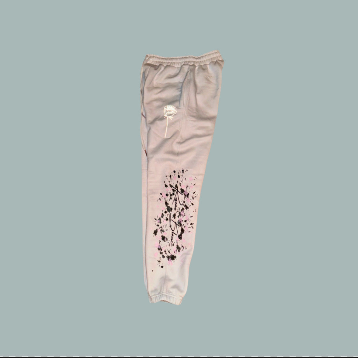 Men's Dove Splatter Joggers - White