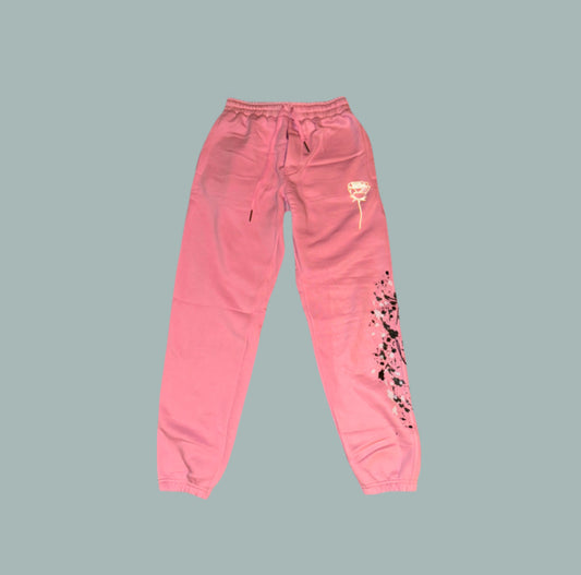 Men's Dove Splatter Joggers - Light Pink