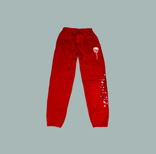 Men's Dove Splatter Joggers - Red