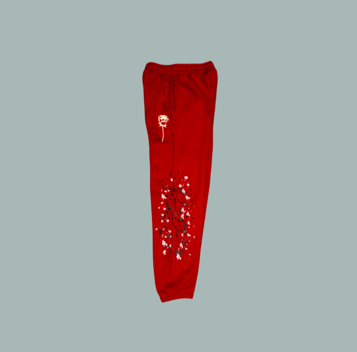 Men's Dove Splatter Joggers - Red