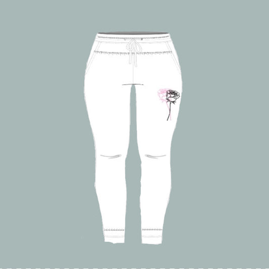 Women's Rain & Bloom Sweatpants - White