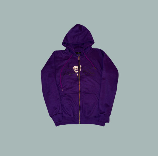 Men's Dove Splatter Zip-Up Hoodie - Purple